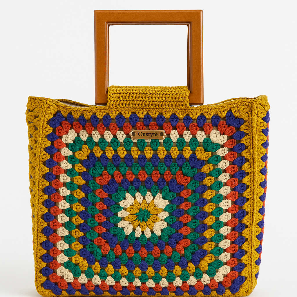 Boho Bloom Crochet Tote