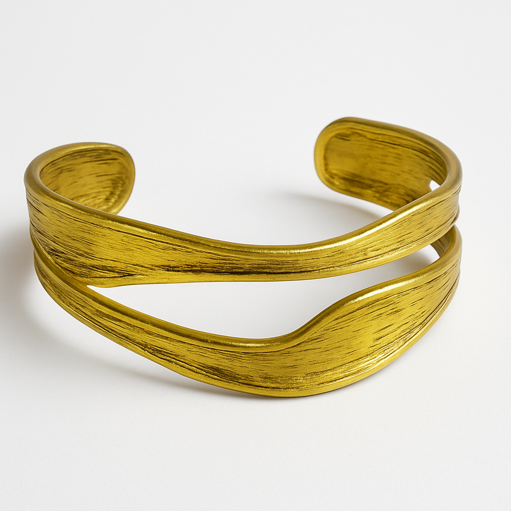 Liquid Gold Sculptural Cuff