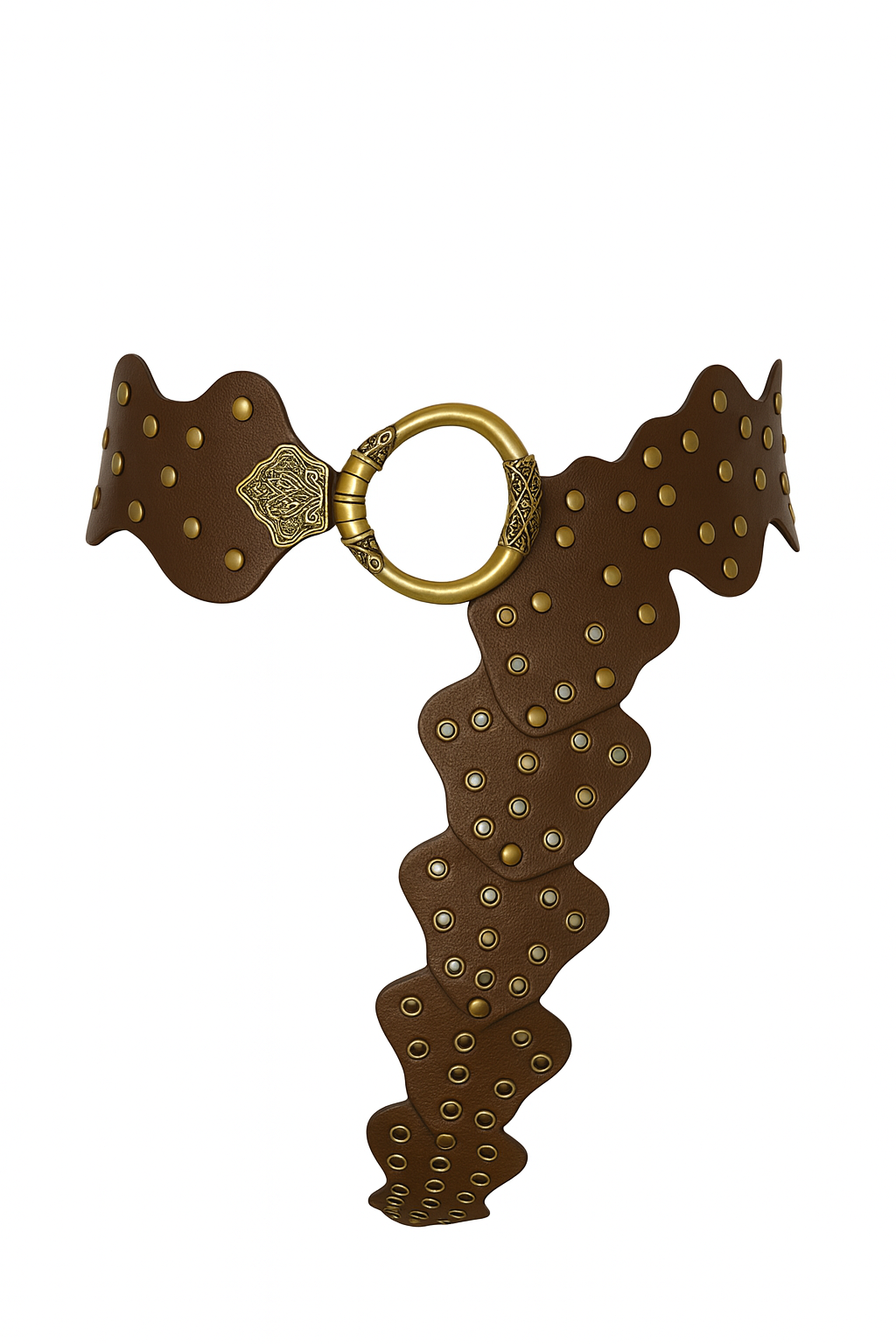 Vintage-Inspired Studded Leather Belt