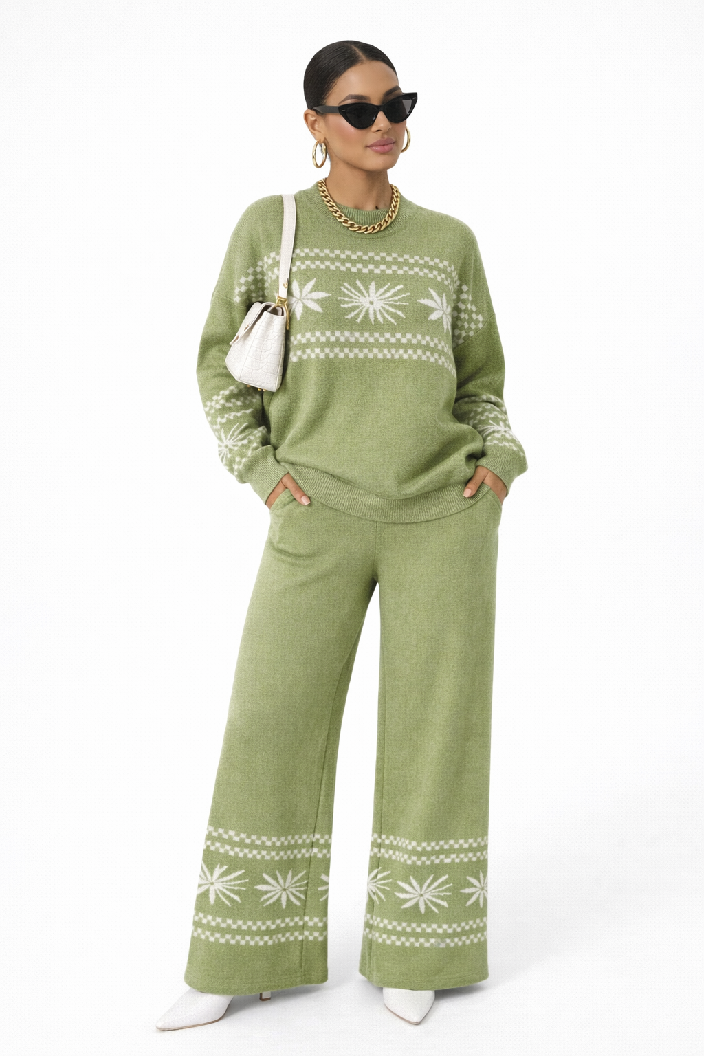 Sage Bloom Knit Set