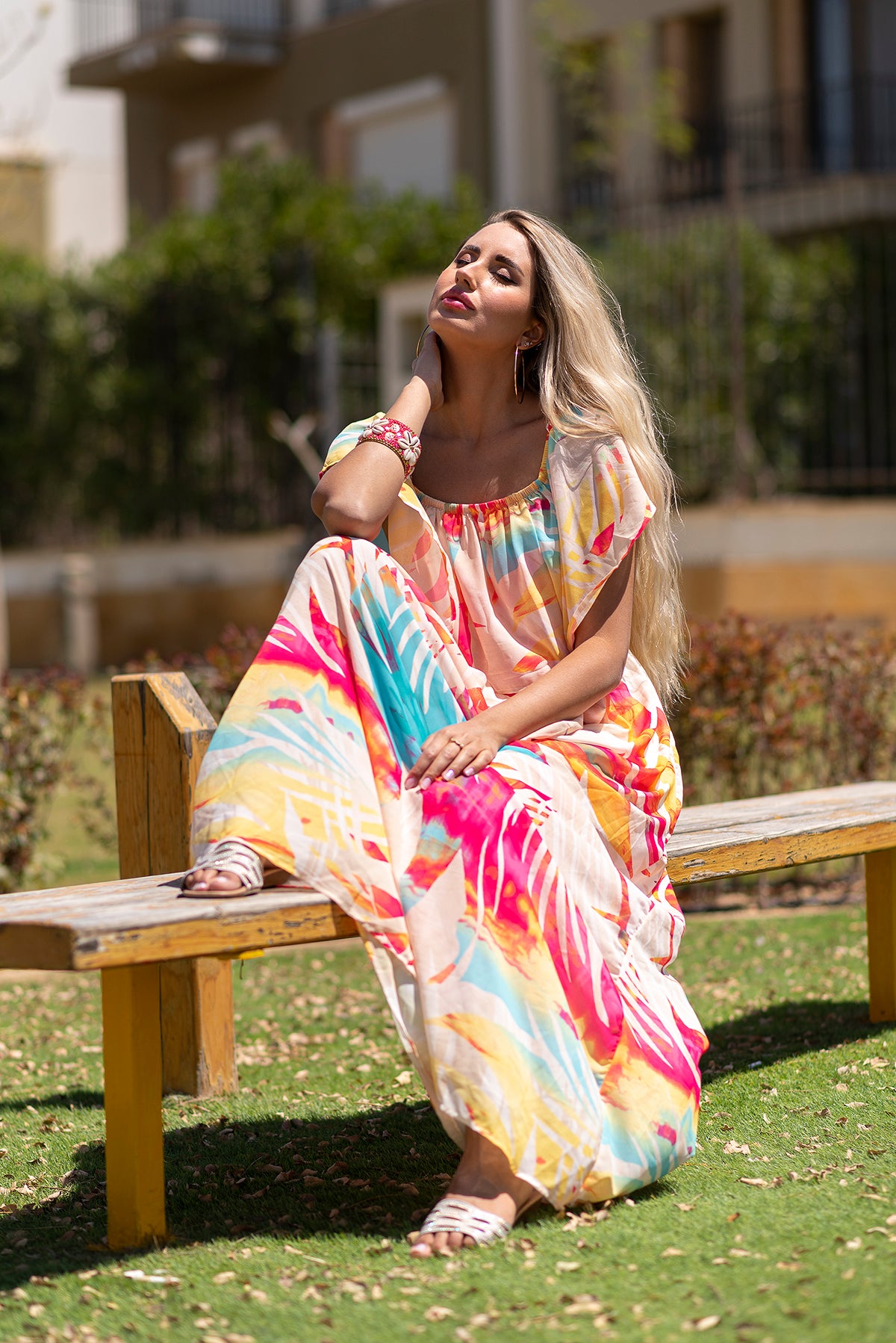 Painture Colored Chiffon Dress