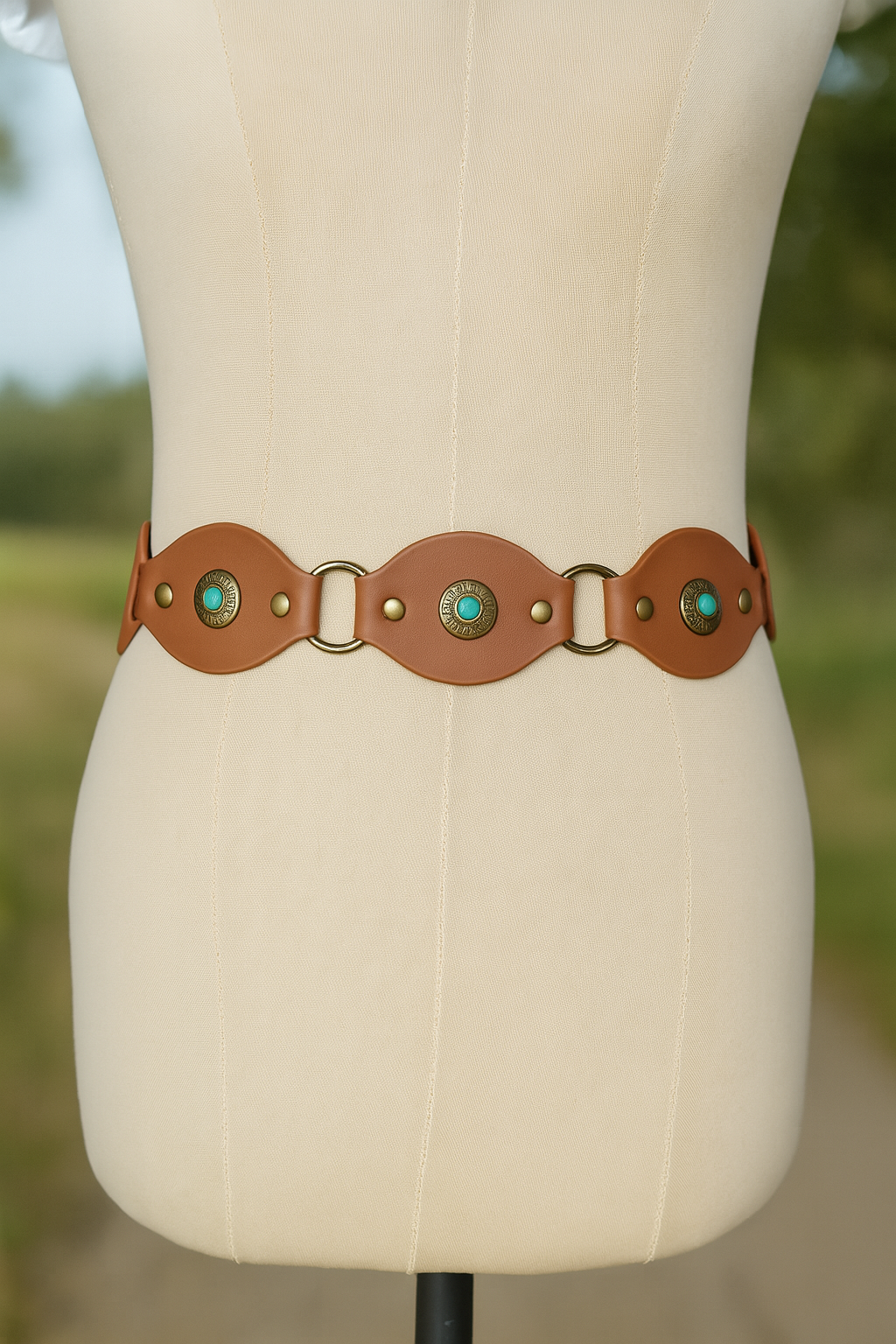 Blush Turquoise Charm Belt – 111 cm