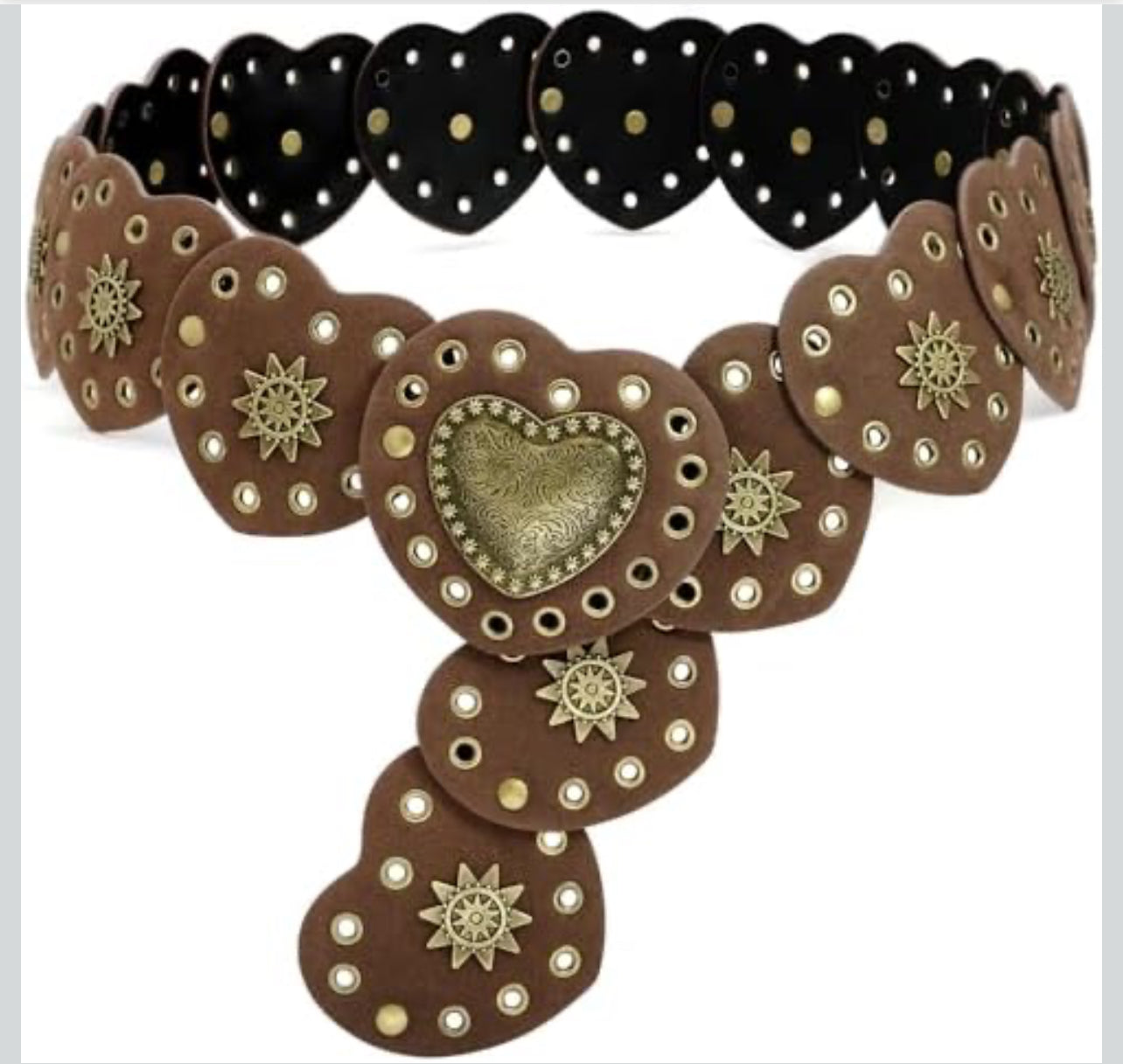 Heart & Sunburst Drop Belt 111CM