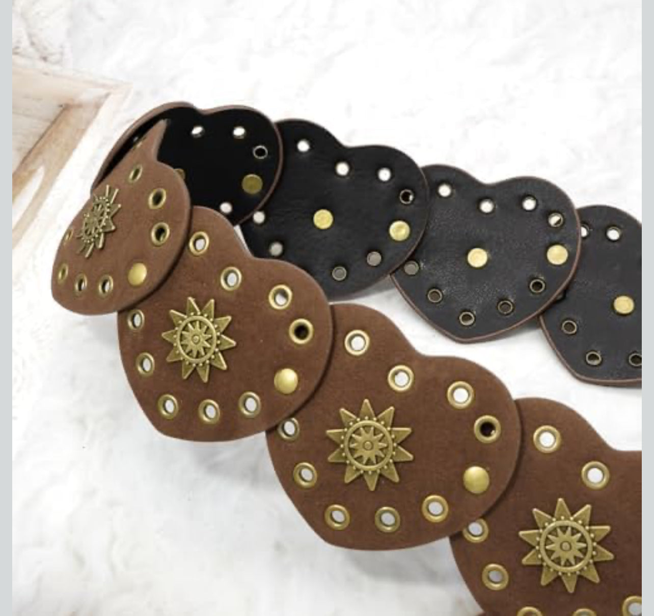 Heart & Sunburst Drop Belt 111CM