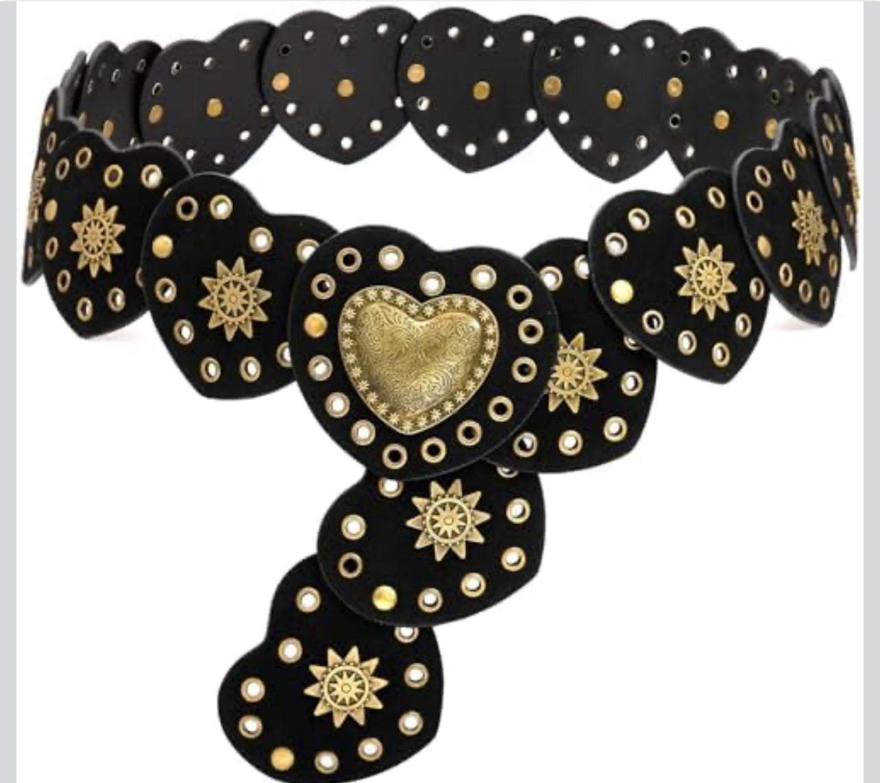 Heart & Sunburst Drop Belt 111CM