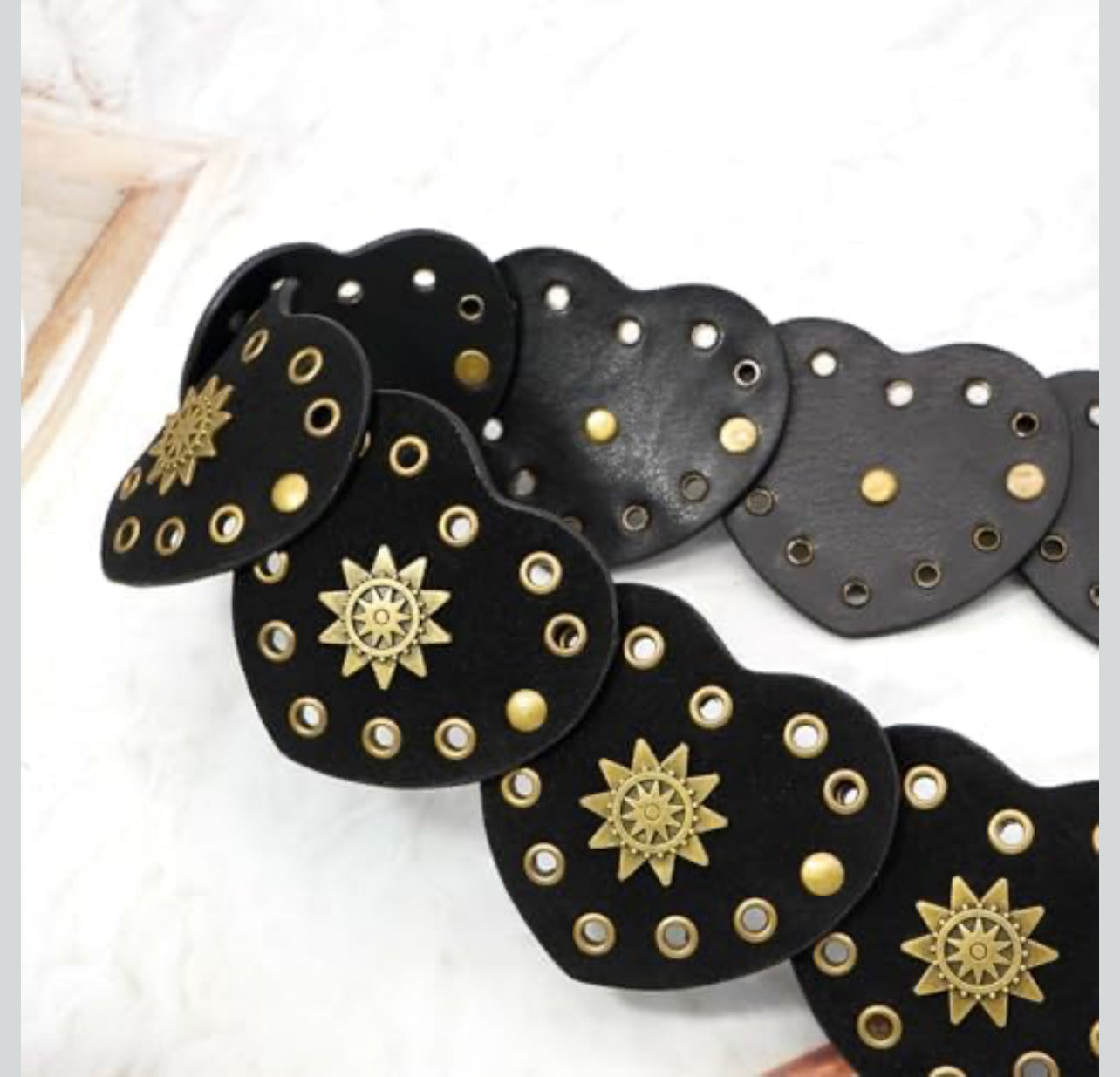 Heart & Sunburst Drop Belt 111CM