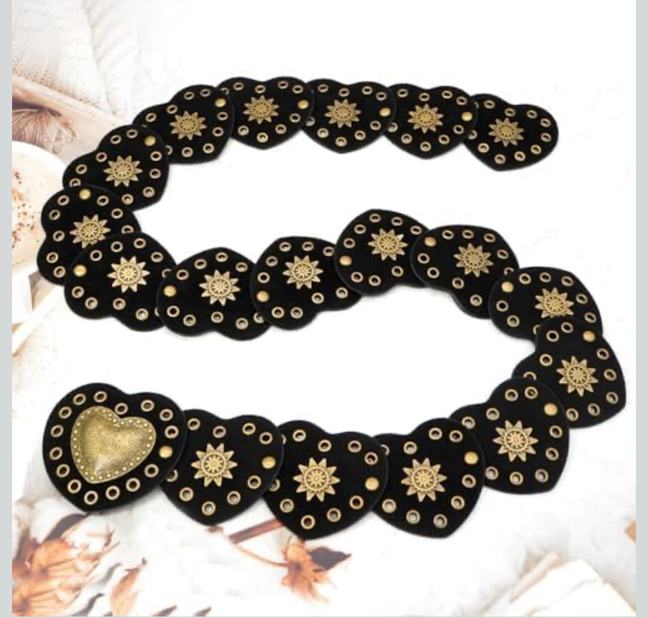 Heart & Sunburst Drop Belt 111CM