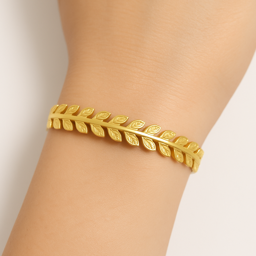 Golden Laurel Leaf Bracelet
