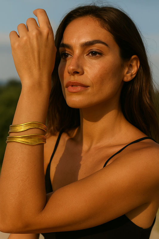 Liquid Gold Sculptural Cuff