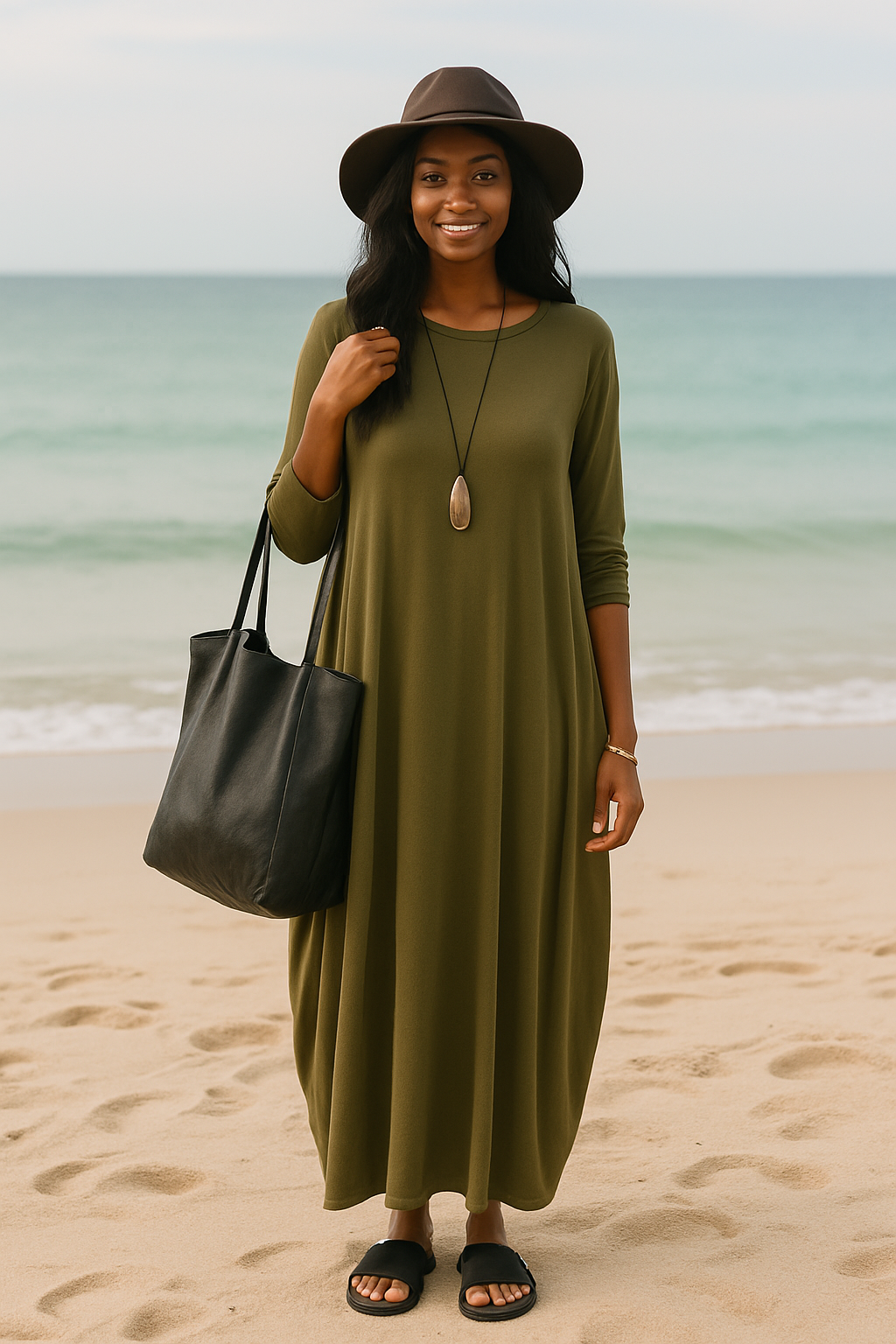 Pure Viscous Balloon Dress