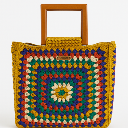 Boho Bloom Crochet Tote