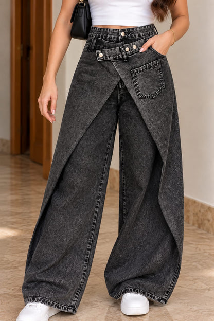 Overlay Soft Denim Wide Leg