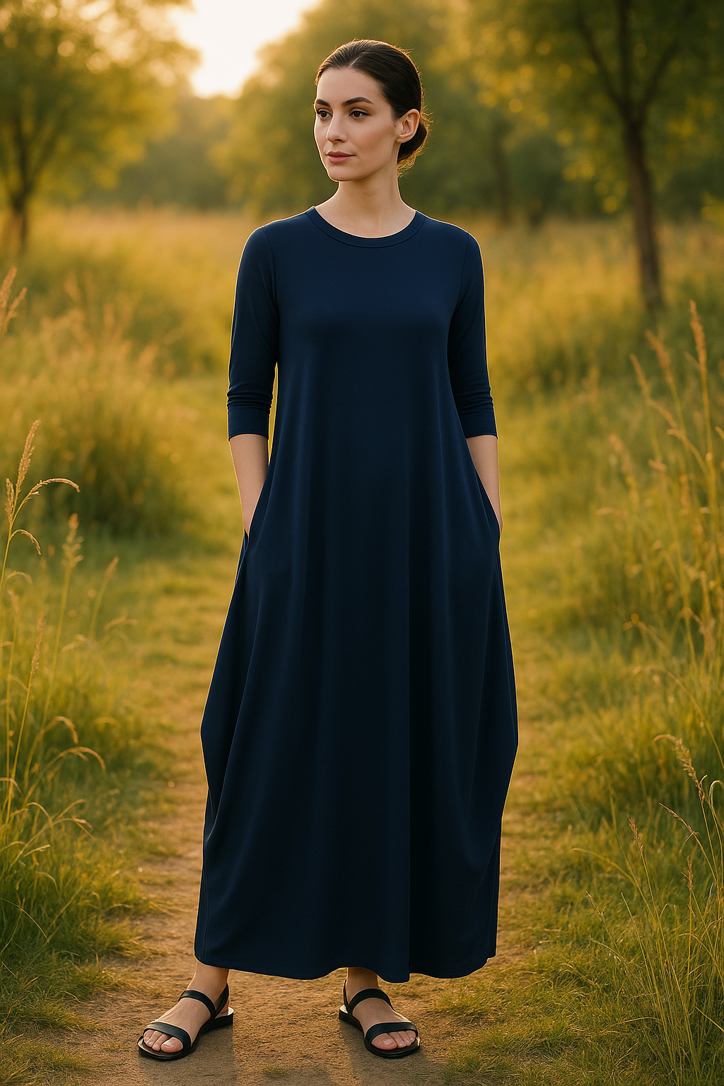 Pure Viscous Balloon Dress