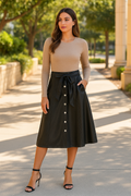 Opéra Leather Skirt