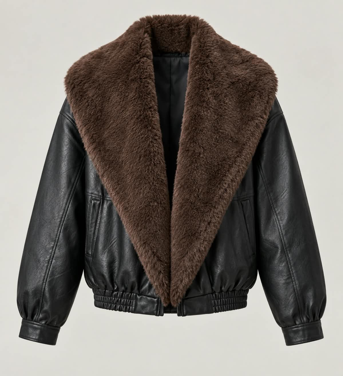 The Luxe Collar Leather Jacket