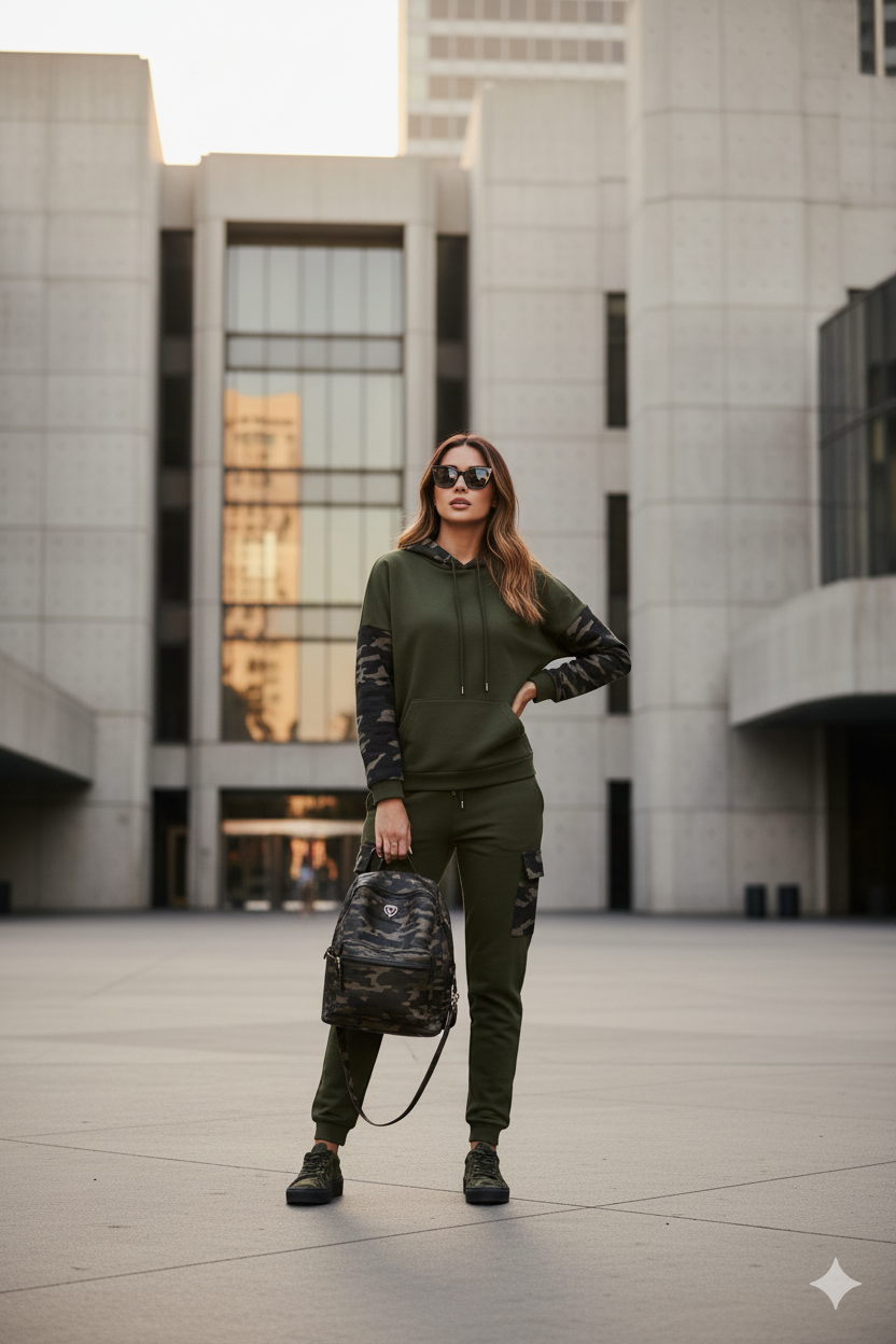 Olive Green Camo Set