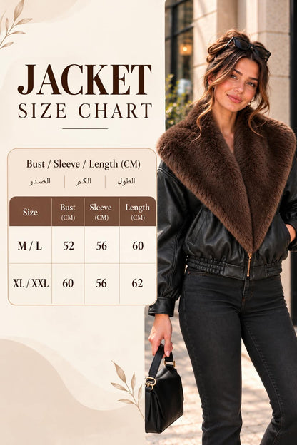 The Luxe Collar Leather Jacket