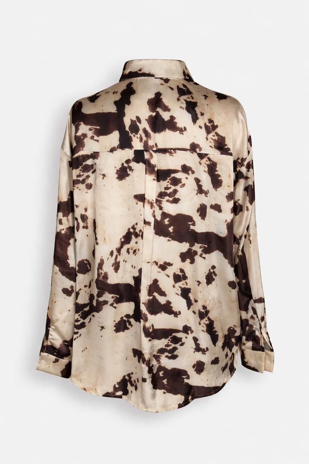 Abstract Cow Silky Shirt