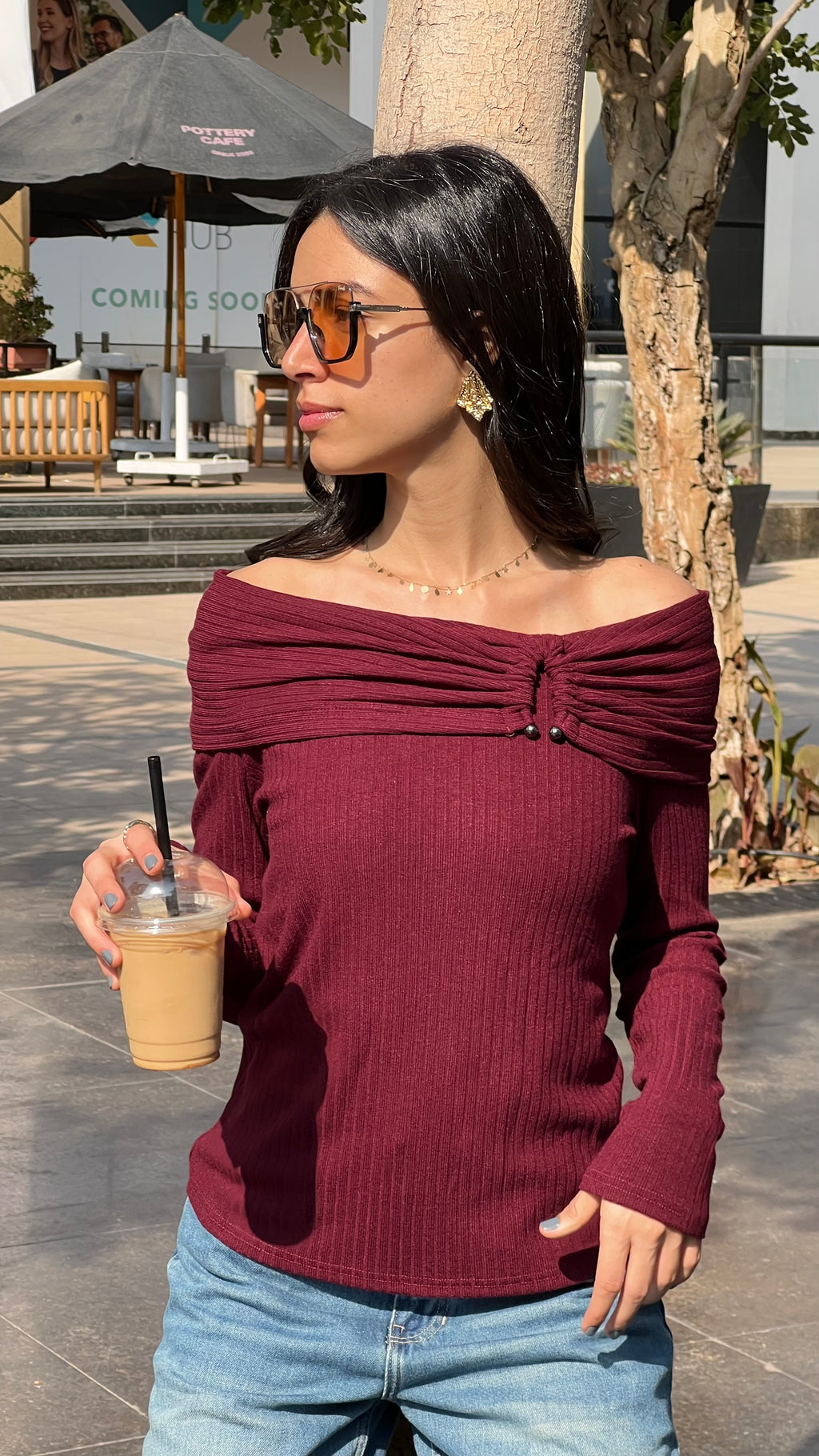 Off Shoulder Trendy Top