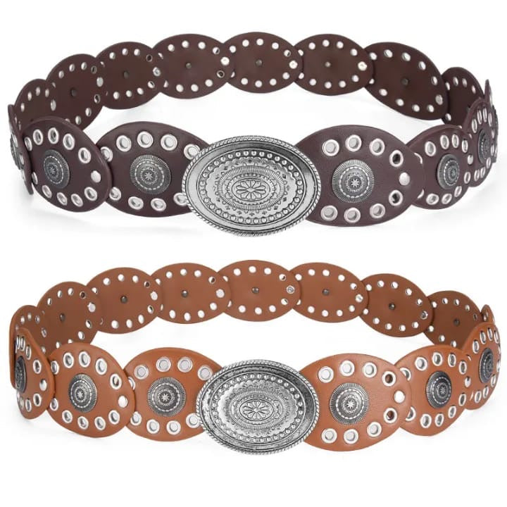 Western Oval Eyelet Belt 108CM