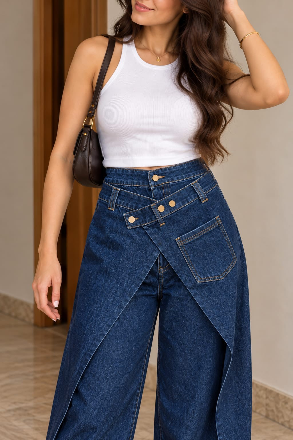 Overlay Soft Denim Wide Leg