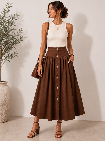 High-Waist Flow Skirt