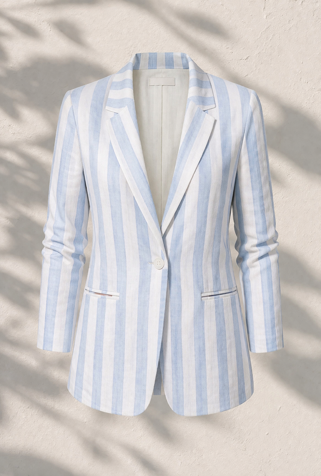 Azure Breeze Linen Blazer