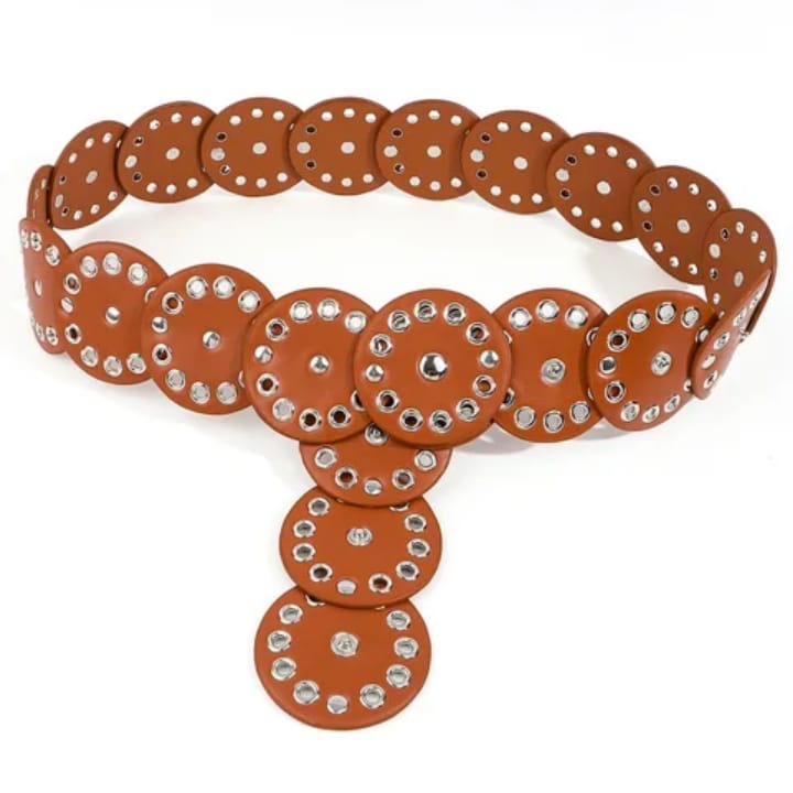 Bold Circle Eyelet Belt