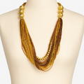 Golden Dusk Beaded Layers Necklace