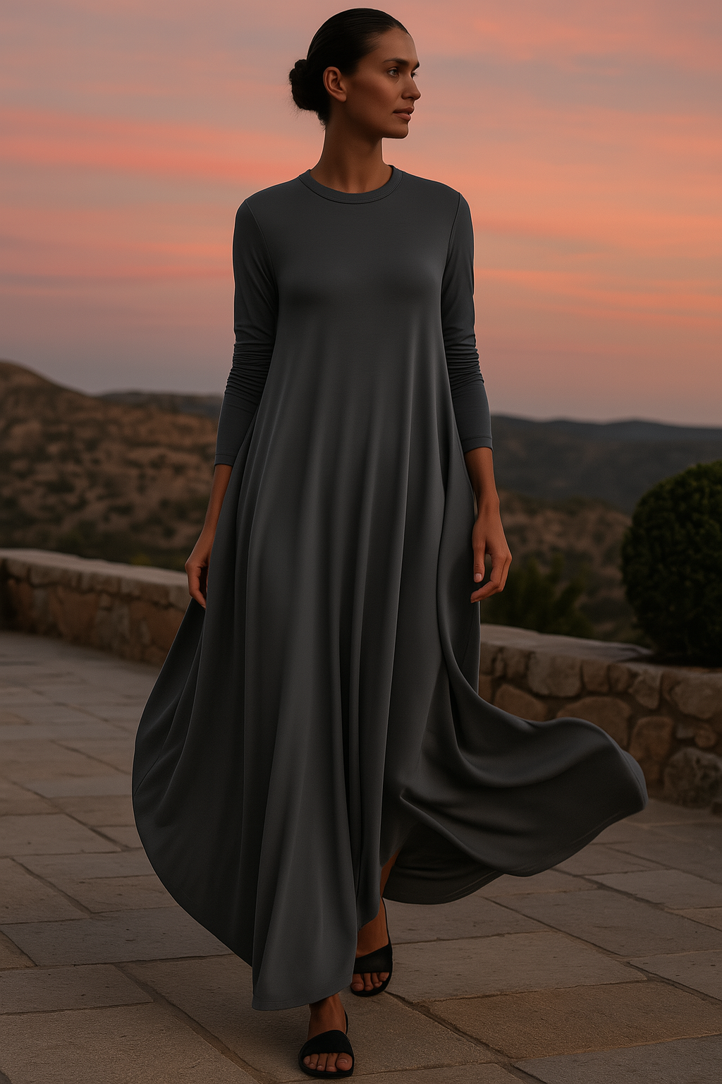 Pure Viscous Balloon Dress