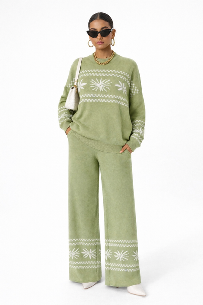 Sage Bloom Knit Set