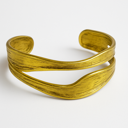 Liquid Gold Sculptural Cuff