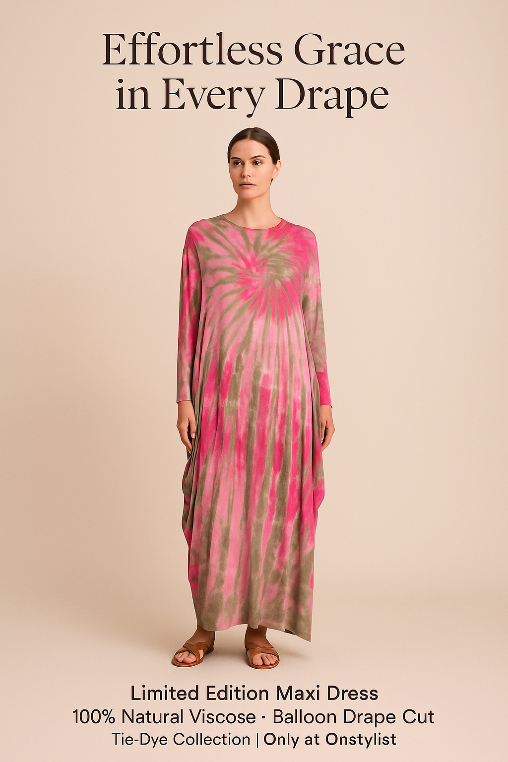 Palm Breeze Tie-Dye Maxi