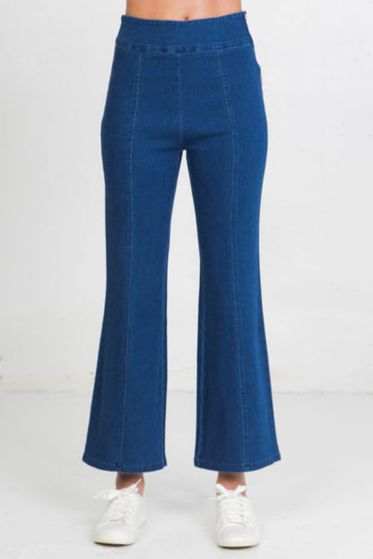 High Waisted Flared Denim
