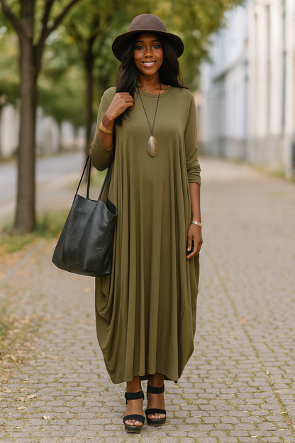 Pure Viscous Balloon Dress