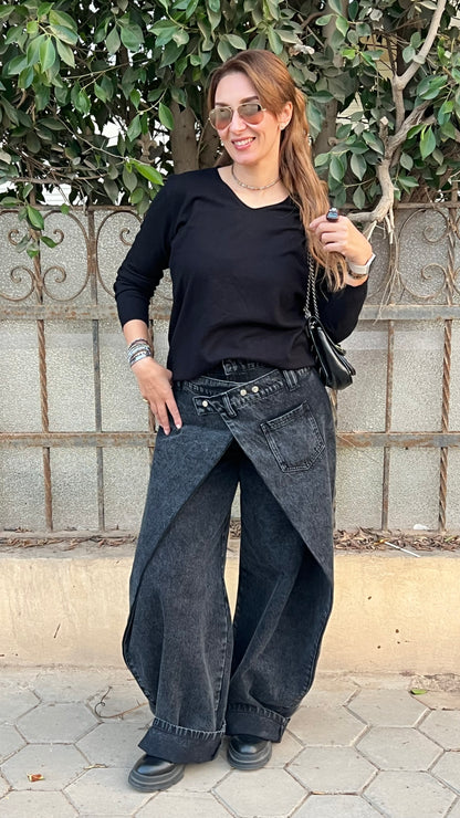 Overlay Wide Denim