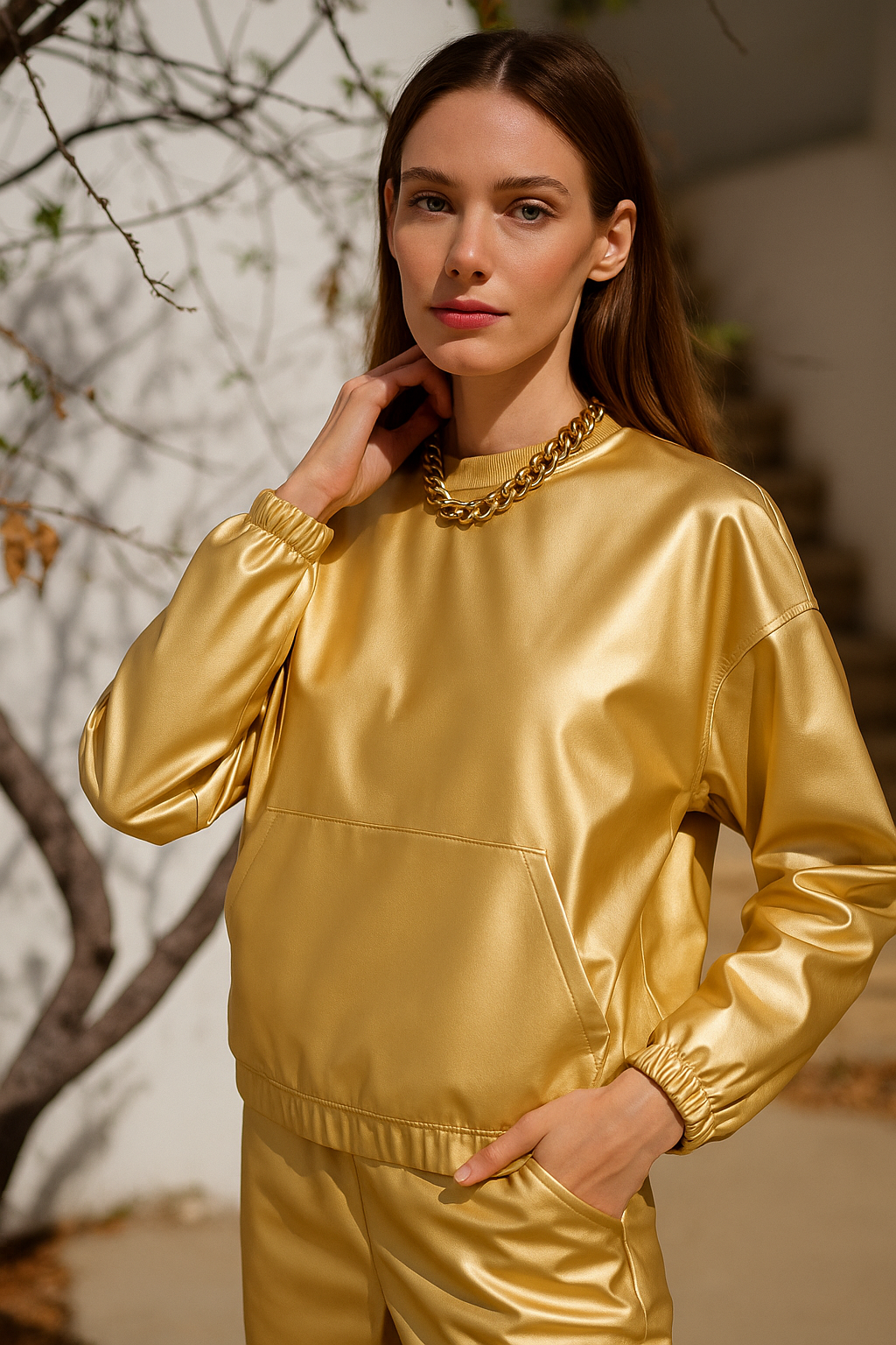 The Luxe Metallic Motion Set