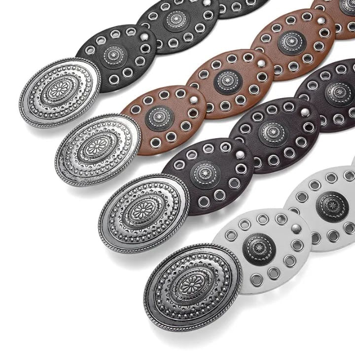 Western Oval Eyelet Belt 108CM