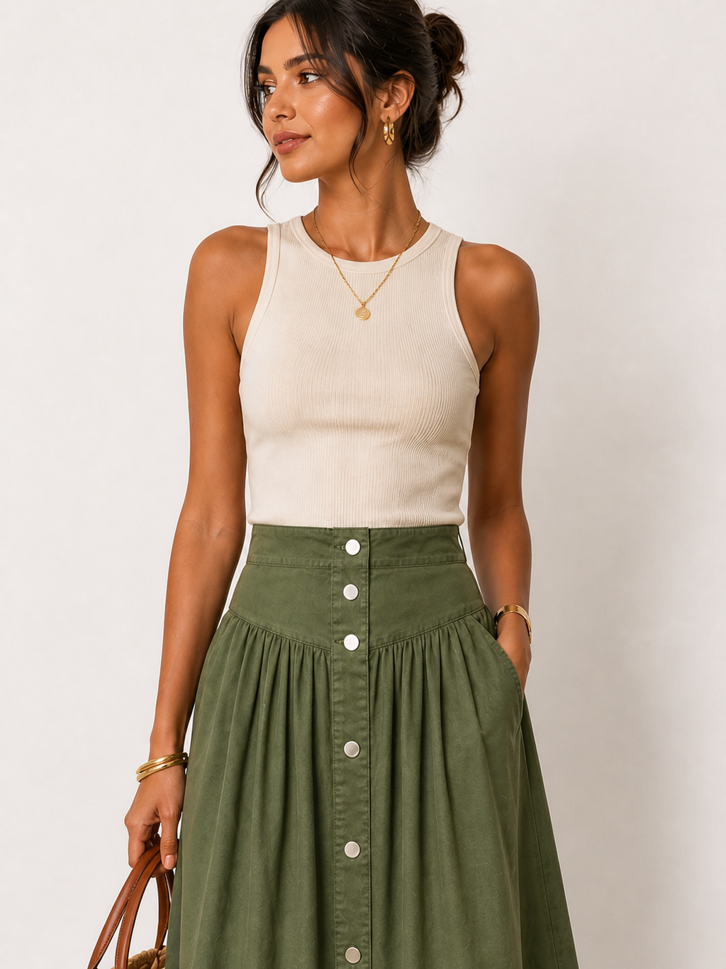 High-Waist Flow Skirt