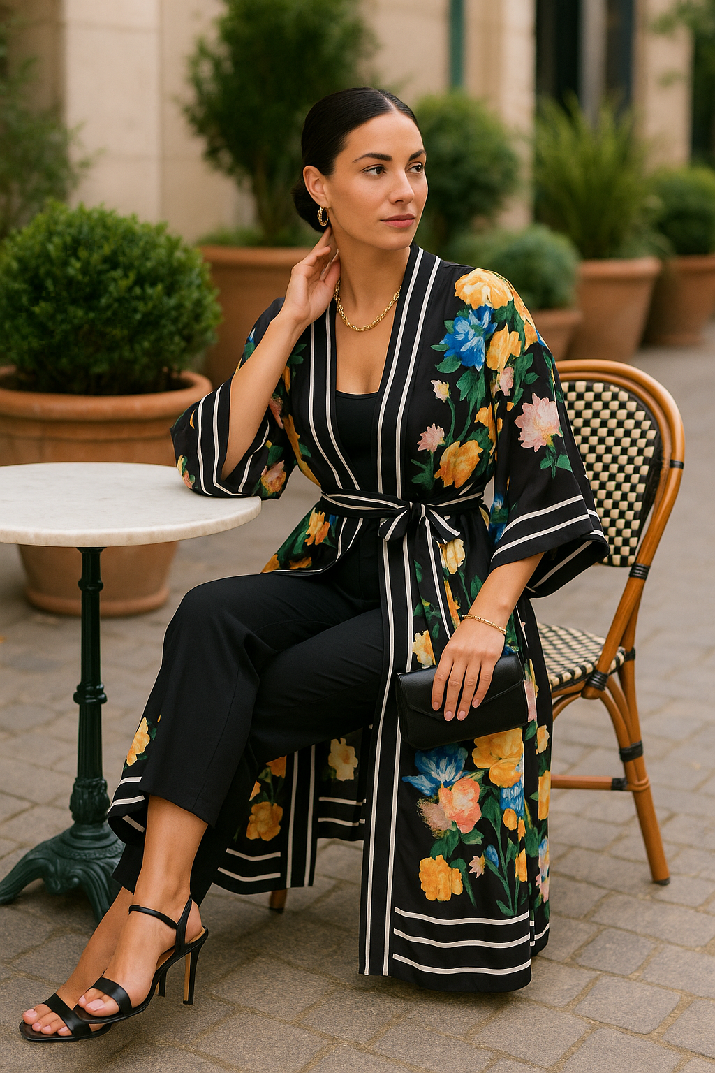 Midnight Bloom Kimono