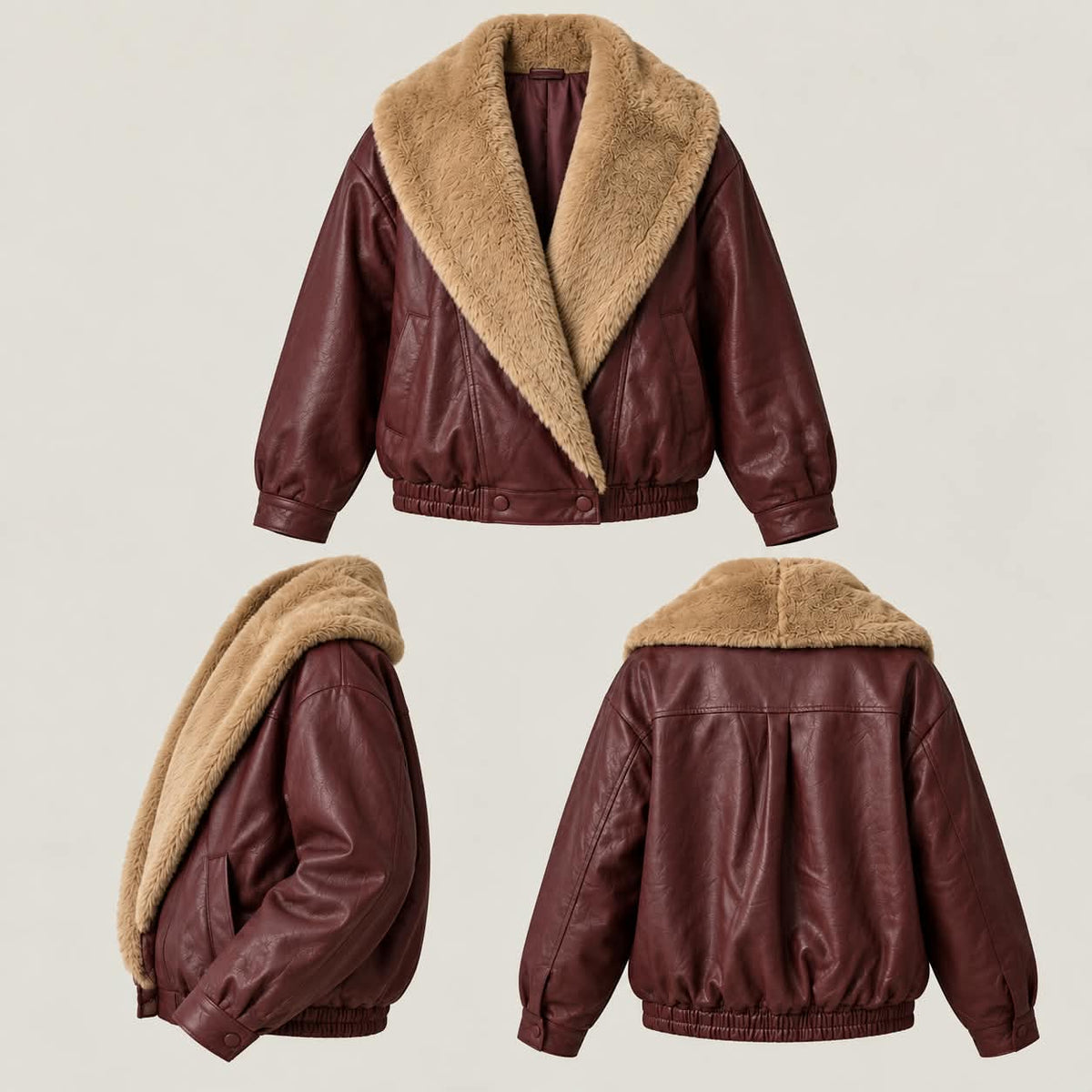 The Luxe Collar Leather Jacket