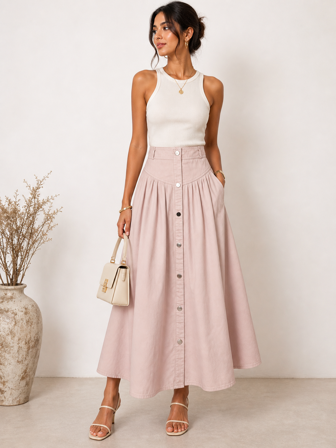 High-Waist Flow Skirt
