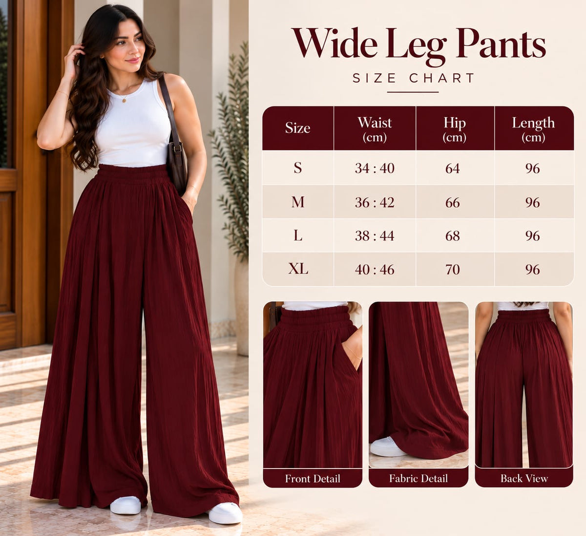 Flowy Pleated Wide-Leg Pants