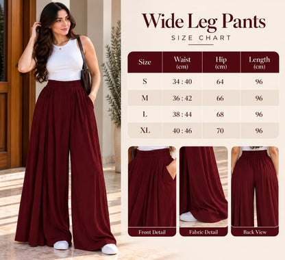 Flowy Pleated Wide-Leg Pants