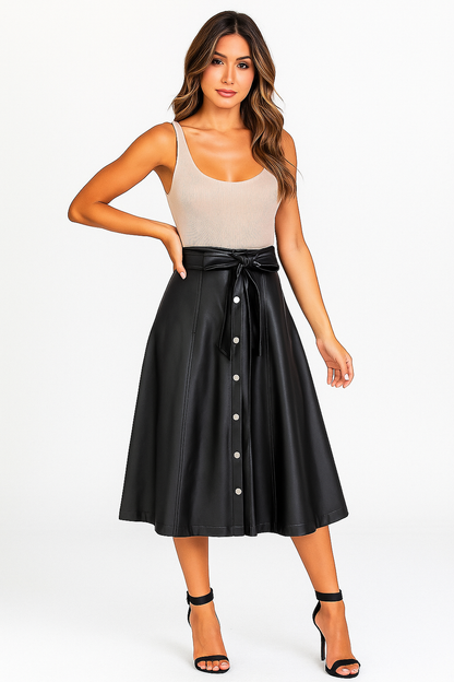 Opéra Leather Skirt