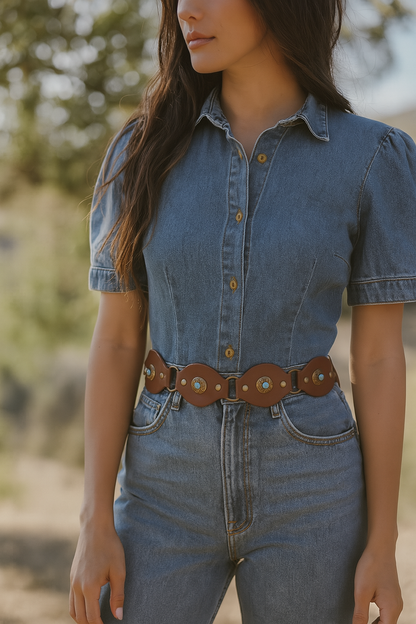 Blush Turquoise Charm Belt – 111 cm