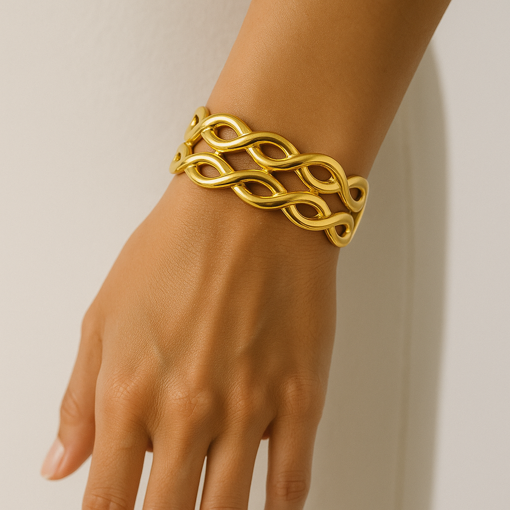 Eternal Twist Stainless Steel Cuff
