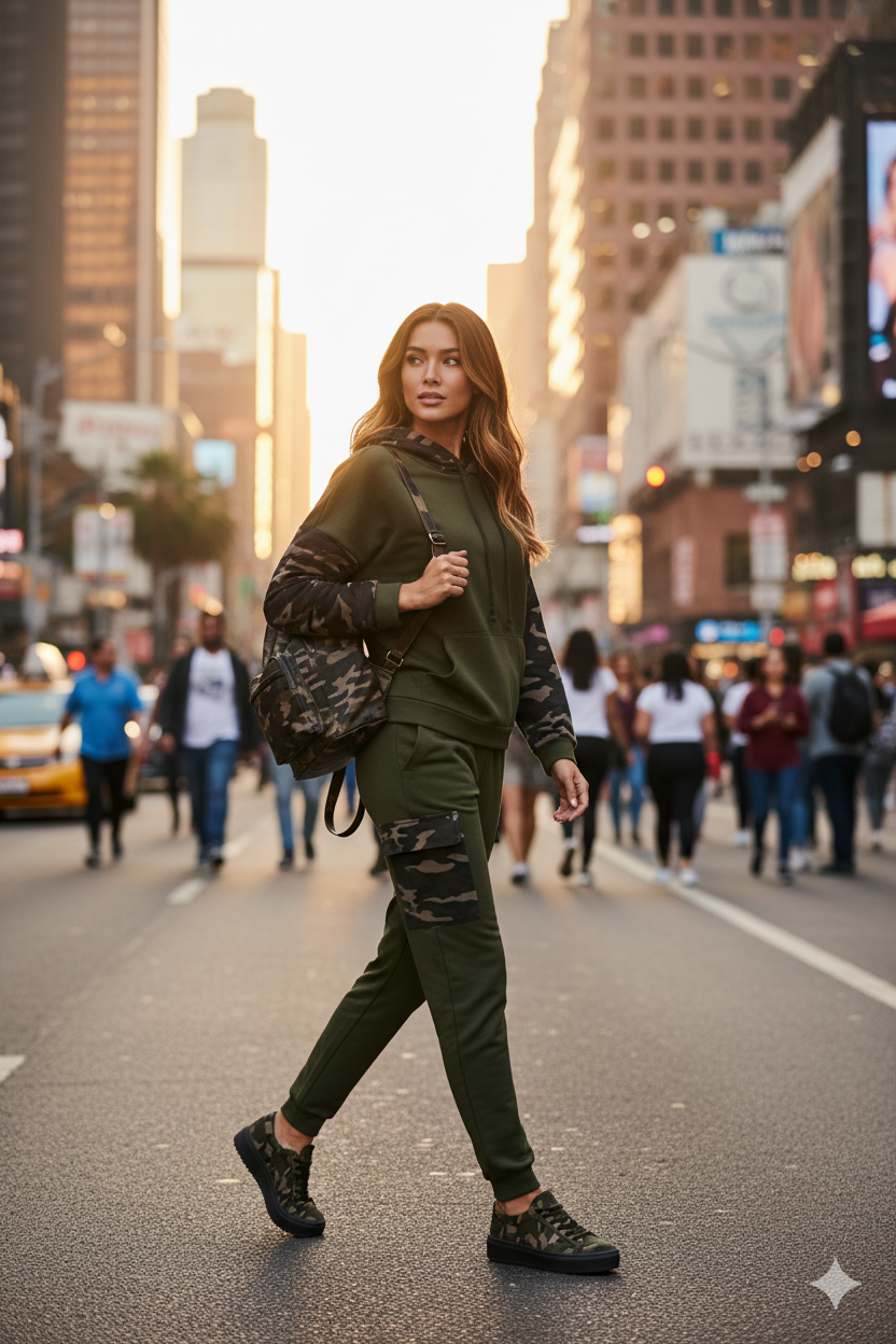 Olive Green Camo Set