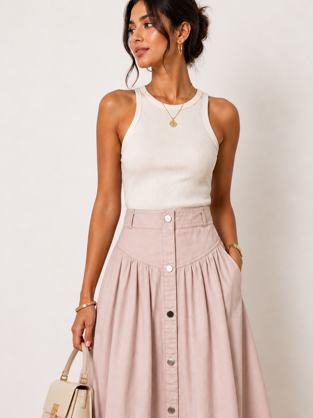 High-Waist Flow Skirt