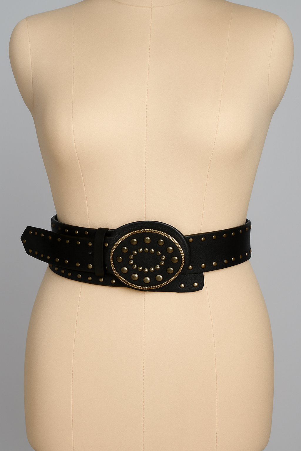 Oval Stud Statement Belt 106 cms